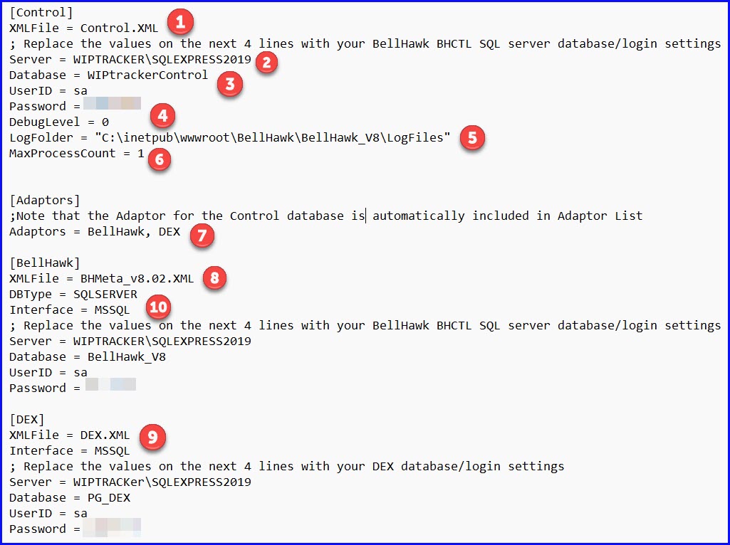 Tau Adaptor Control File